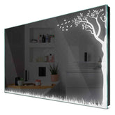 Specchio LED Rettangolare | Controllo tramite interruttore a muro | Luce bianca fredda - Reyze Serie Good Vibes Modello 8